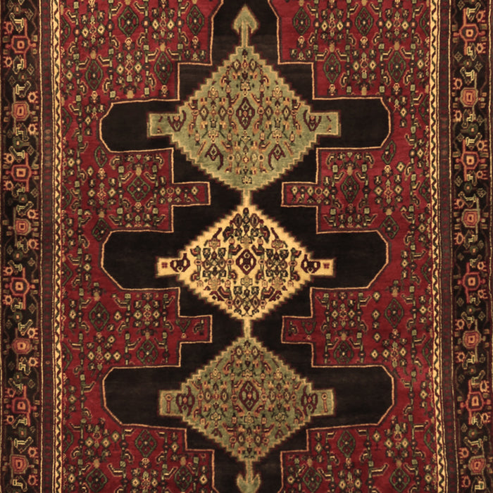 Machine Washable Persian Brown Traditional Rug, wshtr2232brn