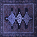 Square Persian Blue Traditional Rug, tr2232blu