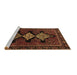 Sideview of Machine Washable Persian Brown Traditional Rug, wshtr2232brn