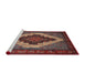 Sideview of Machine Washable Traditional Dark Almond Brown Rug, wshtr2233