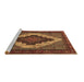 Sideview of Machine Washable Persian Brown Traditional Rug, wshtr2233brn