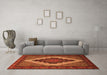 Machine Washable Persian Orange Traditional Area Rugs in a Living Room, wshtr2233org