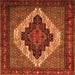 Serging Thickness of Persian Orange Traditional Rug, tr2233org