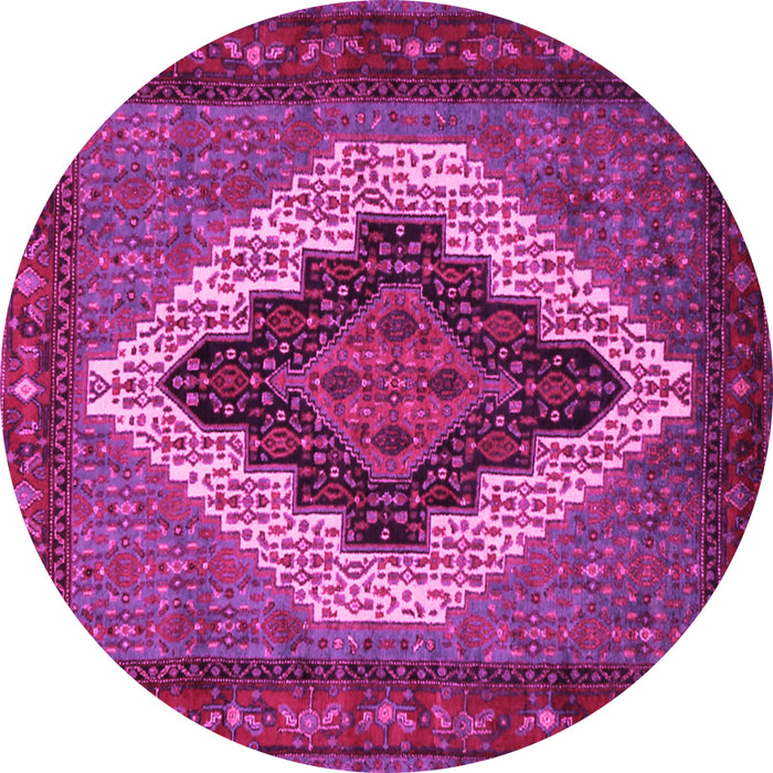Round Persian Pink Traditional Rug, tr2233pnk