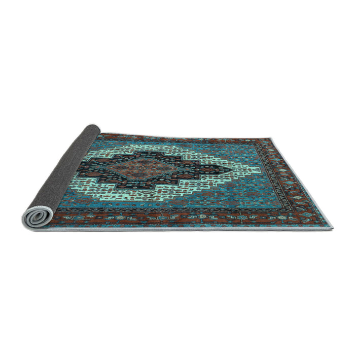 Sideview of Persian Light Blue Traditional Rug, tr2233lblu