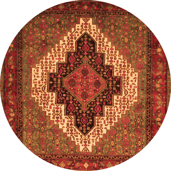 Square Persian Orange Traditional Rug, tr2233org
