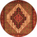 Square Persian Orange Traditional Rug, tr2233org