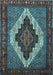 Machine Washable Persian Light Blue Traditional Rug, wshtr2233lblu