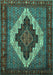 Machine Washable Persian Turquoise Traditional Area Rugs, wshtr2233turq