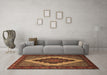 Machine Washable Persian Brown Traditional Rug in a Living Room,, wshtr2233brn