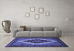 Machine Washable Persian Blue Traditional Rug in a Living Room, wshtr2233blu