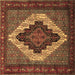 Square Machine Washable Persian Brown Traditional Rug, wshtr2233brn