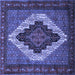Square Persian Blue Traditional Rug, tr2233blu