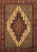 Machine Washable Persian Brown Traditional Rug, wshtr2233brn