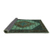 Sideview of Persian Turquoise Traditional Rug, tr2234turq