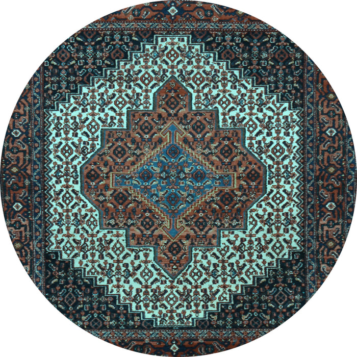 Round Persian Light Blue Traditional Rug, tr2234lblu