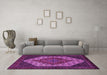 Machine Washable Persian Purple Traditional Area Rugs in a Living Room, wshtr2234pur