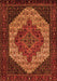 Serging Thickness of Machine Washable Persian Orange Traditional Area Rugs, wshtr2234org