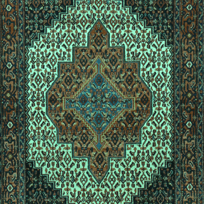 Machine Washable Persian Turquoise Traditional Area Rugs, wshtr2234turq