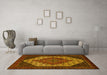 Machine Washable Persian Yellow Traditional Rug in a Living Room, wshtr2234yw