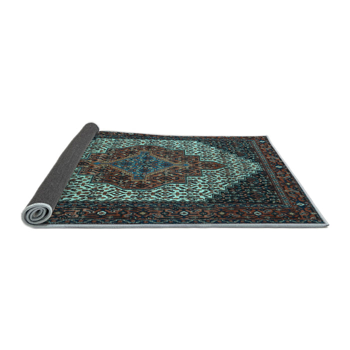 Sideview of Persian Light Blue Traditional Rug, tr2234lblu