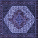 Square Persian Blue Traditional Rug, tr2234blu