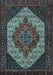 Machine Washable Persian Light Blue Traditional Rug, wshtr2234lblu