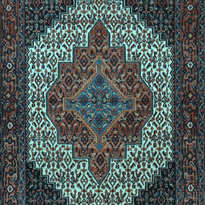 Machine Washable Persian Light Blue Traditional Rug, wshtr2234lblu