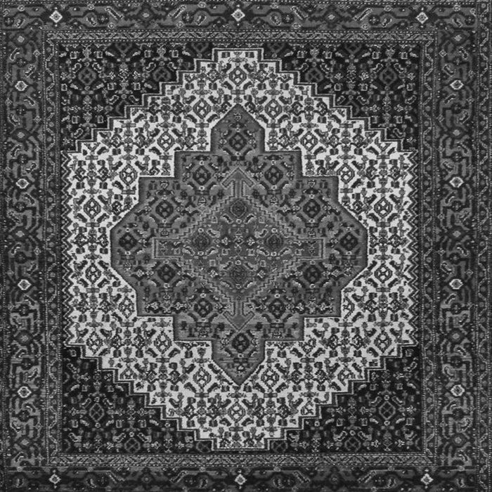 Round Machine Washable Persian Gray Traditional Rug, wshtr2234gry