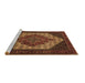 Sideview of Machine Washable Persian Brown Traditional Rug, wshtr2234brn