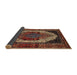 Sideview of Traditional Gold Brown Persian Rug, tr2235