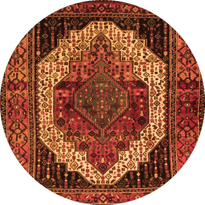 Square Persian Orange Traditional Rug, tr2235org
