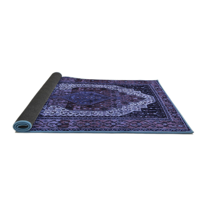 Sideview of Persian Blue Traditional Rug, tr2235blu