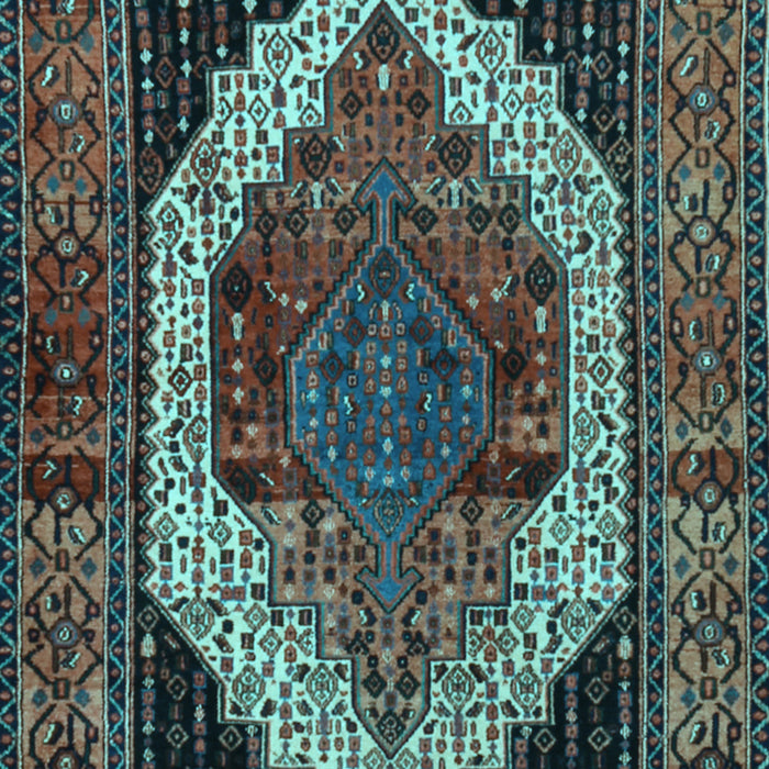 Machine Washable Persian Light Blue Traditional Rug, wshtr2235lblu