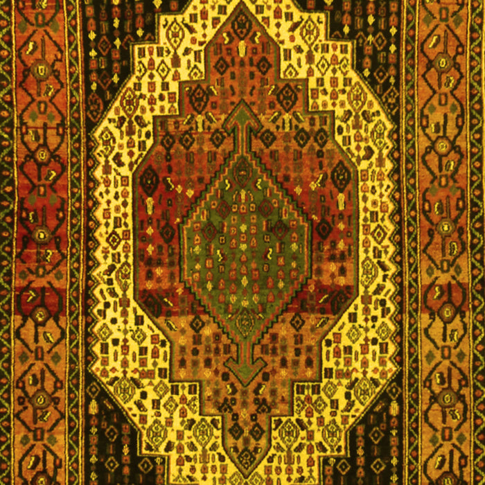 Machine Washable Persian Yellow Traditional Rug, wshtr2235yw