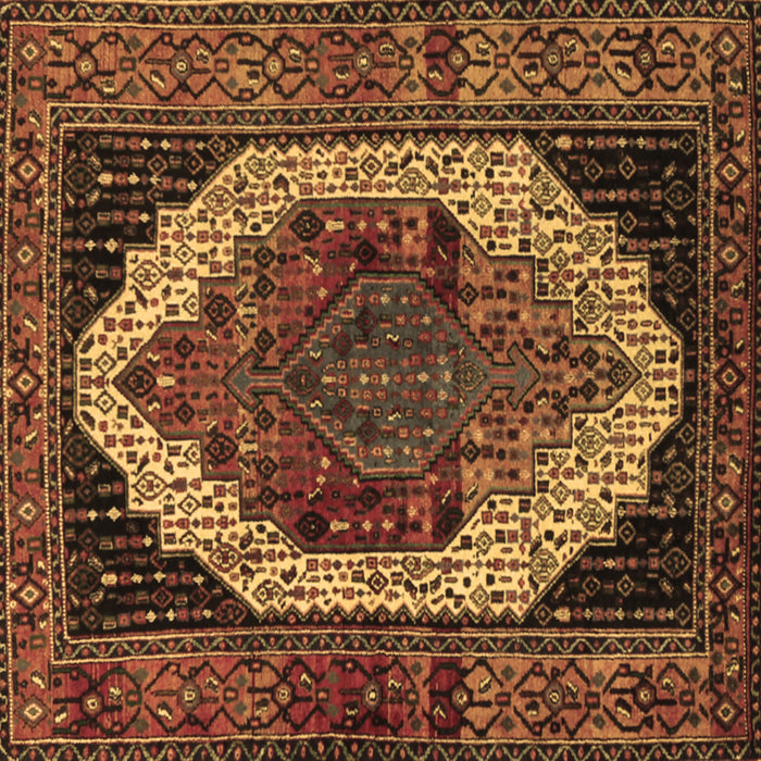 Square Persian Brown Traditional Rug, tr2235brn