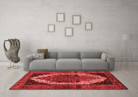 Machine Washable Persian Red Traditional Rug, wshtr2235red