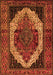 Serging Thickness of Machine Washable Persian Orange Traditional Area Rugs, wshtr2235org