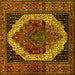 Square Persian Yellow Traditional Rug, tr2235yw