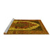 Sideview of Machine Washable Persian Yellow Traditional Rug, wshtr2235yw