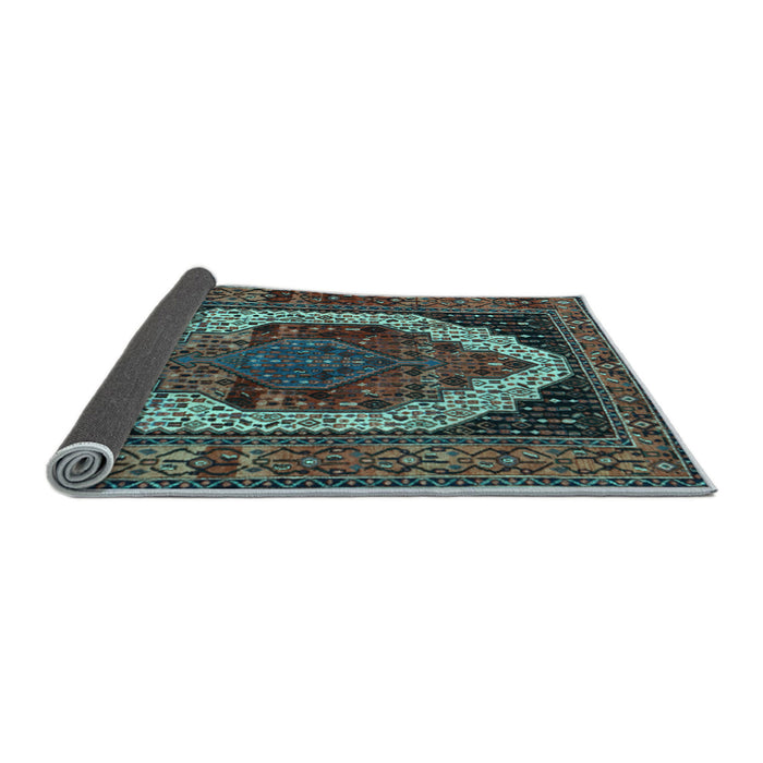 Sideview of Persian Light Blue Traditional Rug, tr2235lblu
