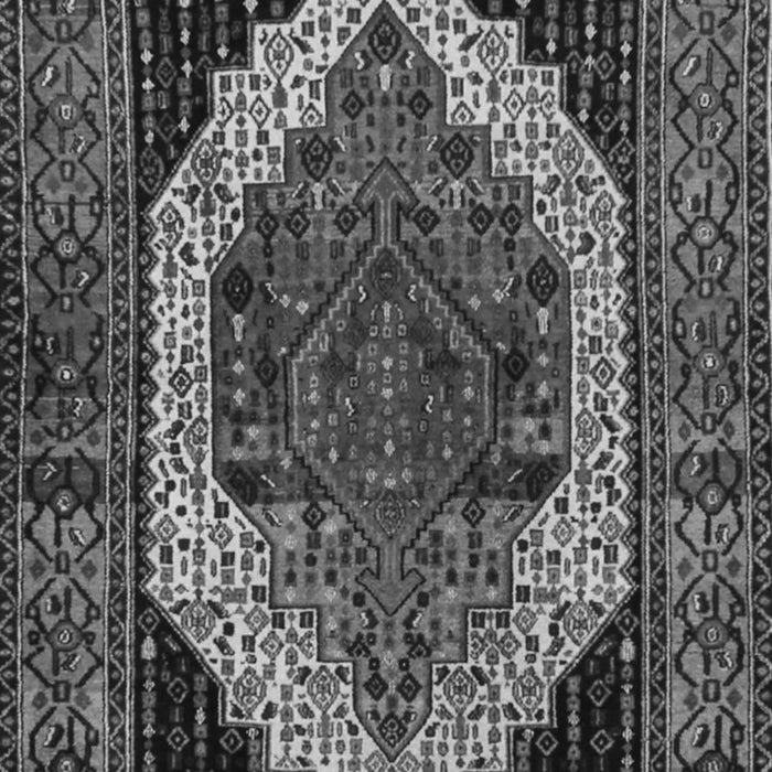 Serging Thickness of Machine Washable Persian Gray Traditional Rug, wshtr2235gry