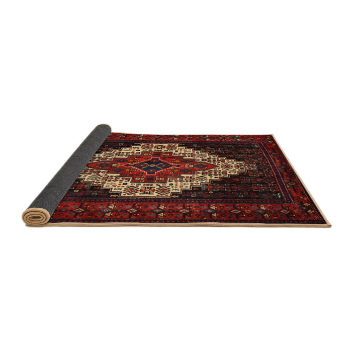 Sideview of Traditional Reddish Brown Persian Rug, tr2236