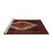 Sideview of Machine Washable Traditional Sepia Brown Rug, wshtr2236