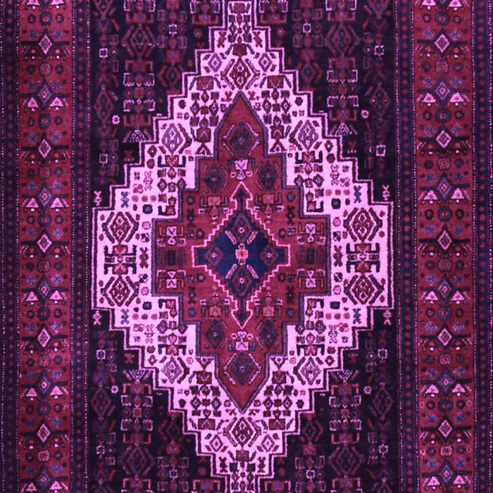 Machine Washable Persian Purple Traditional Area Rugs, wshtr2236pur