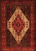 Serging Thickness of Machine Washable Persian Orange Traditional Area Rugs, wshtr2236org