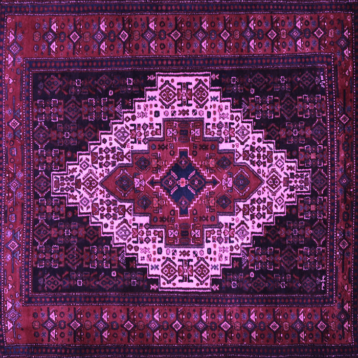 Square Persian Purple Traditional Rug, tr2236pur