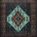 Square Persian Light Blue Traditional Rug, tr2236lblu