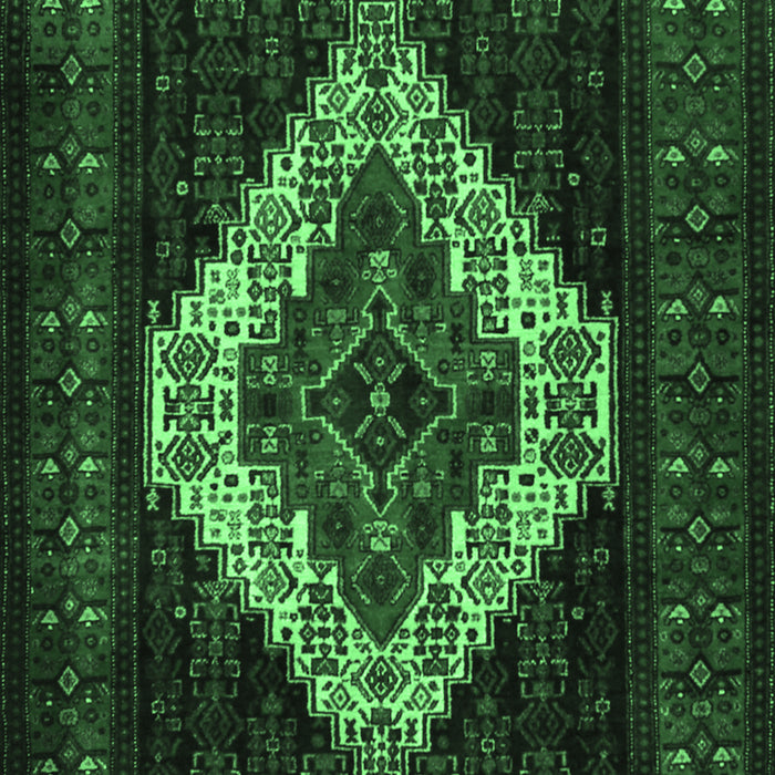 Machine Washable Persian Emerald Green Traditional Area Rugs, wshtr2236emgrn