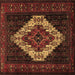 Square Machine Washable Persian Brown Traditional Rug, wshtr2236brn